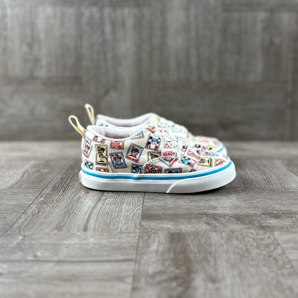 Vans x (Where’s Waldo?) Postage Toddler Size 6.5 Sneakers Shoes All Over Print - Picture 5 of 14